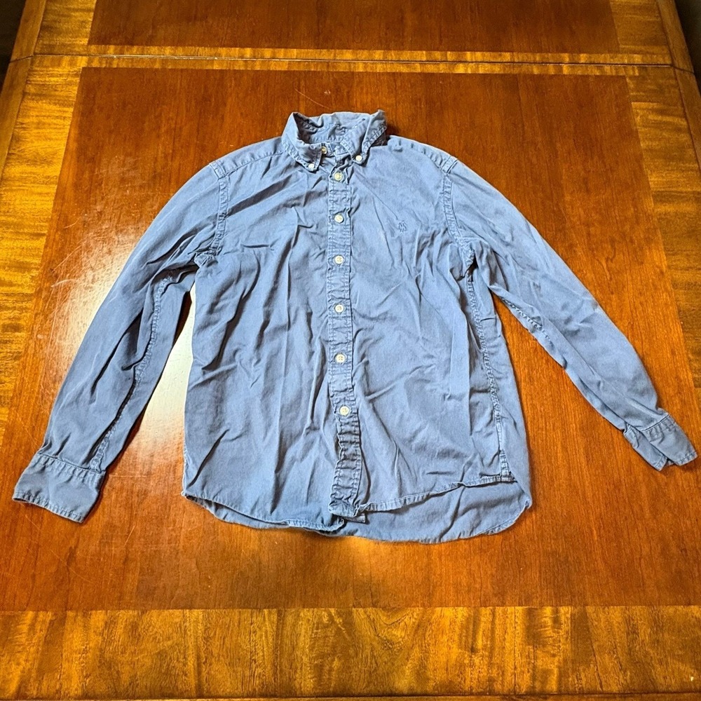 Ralph Lauren Youth Button Down Shirt Blue Size M (10–12)